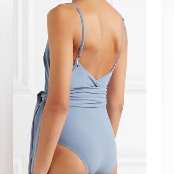 Stella McCartney Infinity Blue One Piece Wrap Swimsuit - Picture 3 of 13